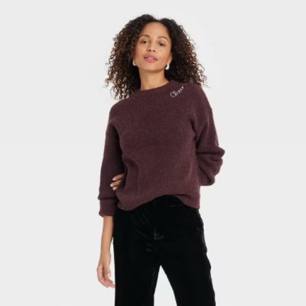 NWT A New Day Holiday Pullover Cozy Knit Sweater Large